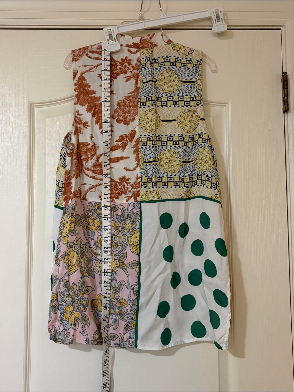 Moulinette Soeurs Mixed Floral & Geometric Tank in Rust and Pink - Picture 6 of 9